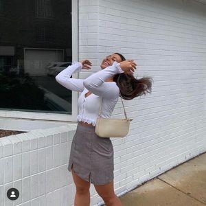 Lace trim cropped cardigan